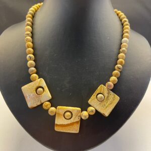 Ketting met picasso jaspis kralen